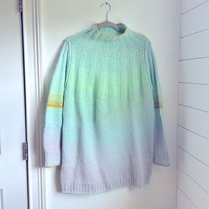 Anthropologie ombré turtleneck tunic sweater. Size M.